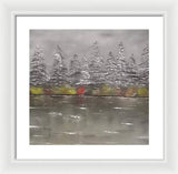 Winter landscape - Framed Print