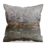 Winter landscape - Throw Pillow