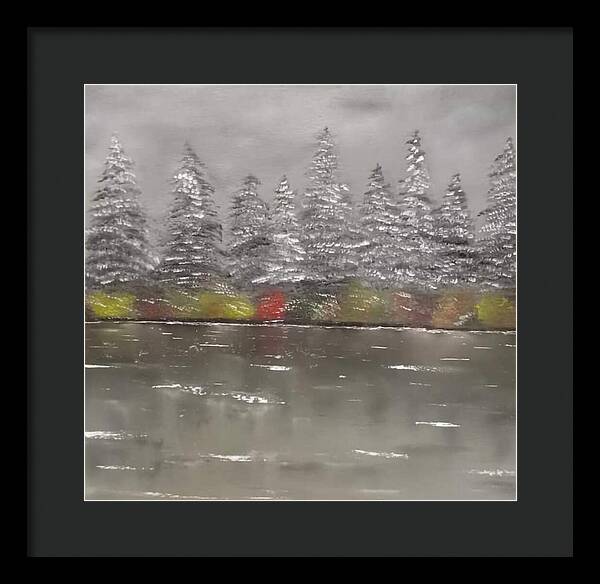 Winter landscape - Framed Print