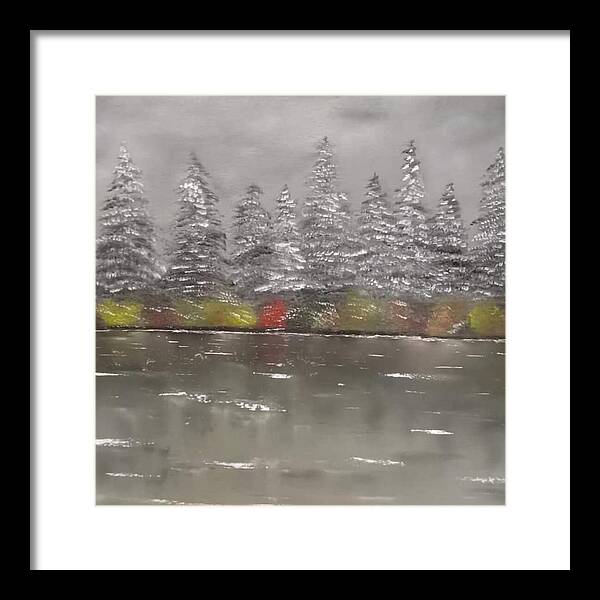 Winter landscape - Framed Print