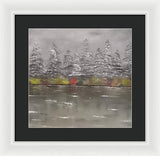 Winter landscape - Framed Print