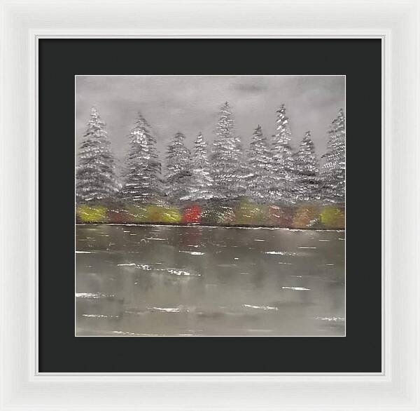 Winter landscape - Framed Print