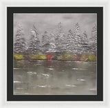 Winter landscape - Framed Print