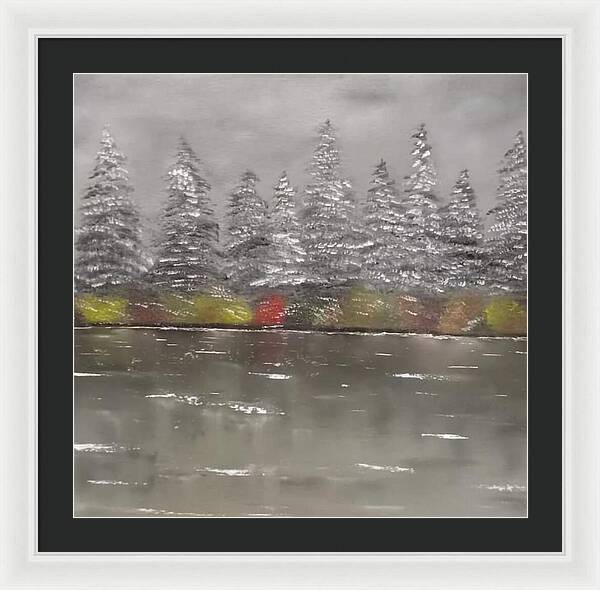 Winter landscape - Framed Print