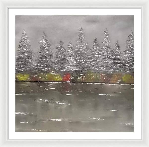 Winter landscape - Framed Print