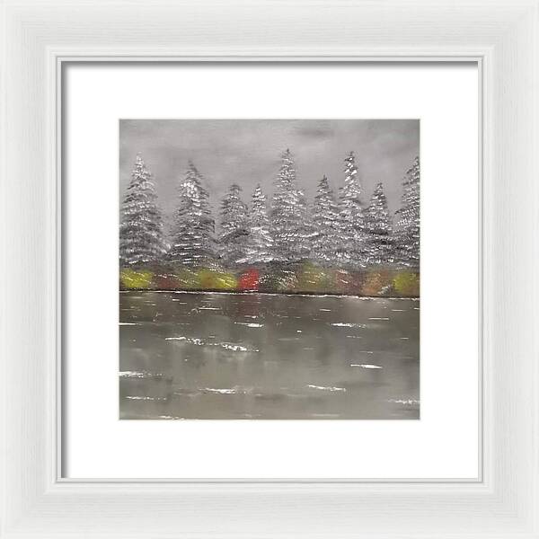 Winter landscape - Framed Print