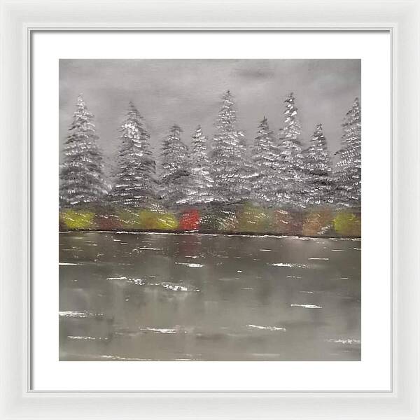 Winter landscape - Framed Print