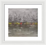 Winter landscape - Framed Print