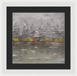 Winter landscape - Framed Print