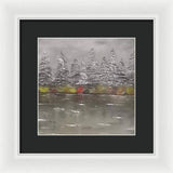 Winter landscape - Framed Print