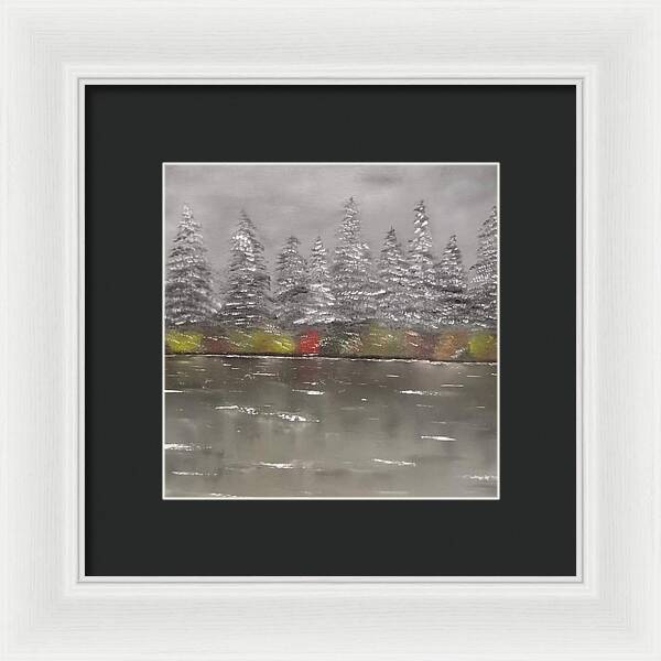 Winter landscape - Framed Print