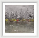 Winter landscape - Framed Print