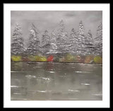 Winter landscape - Framed Print