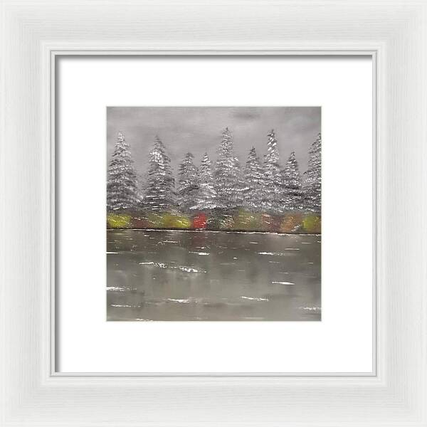 Winter landscape - Framed Print